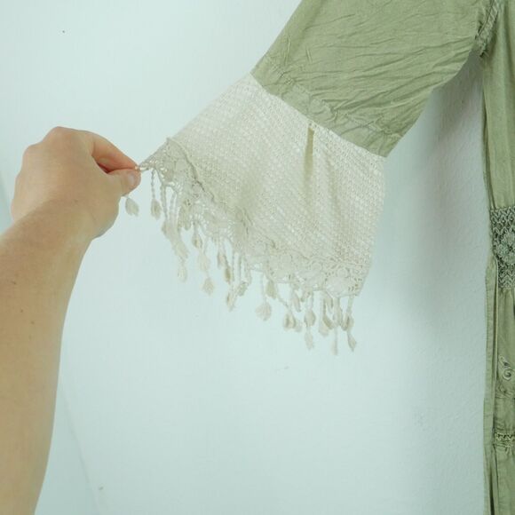 Vintage Renaissance Faire Dress Medieval 90s Size 6 Castlecore Tiered Midi - Picture 4 of 11